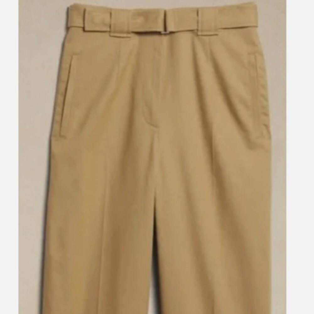 Banana Republic Oceanside Wide-Leg Cropped Pant Plus Size 20 Tan Women's